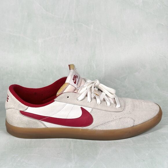 Nike Shoes Mens Size 14 Heritage Vulc SB Summit White Cardinal Red CD5010-100 - Picture 9 of 14